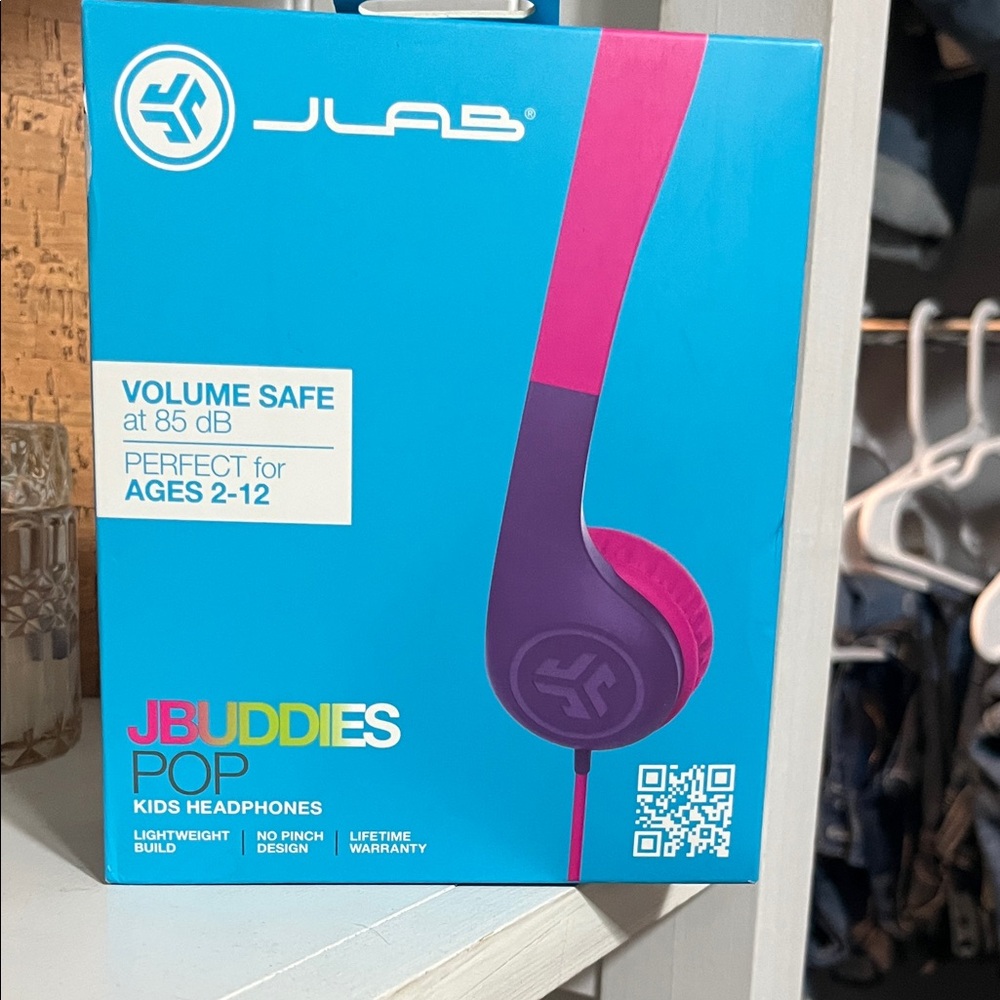 JLab JBuddies Pop Kids Headphones - Pink and Purple